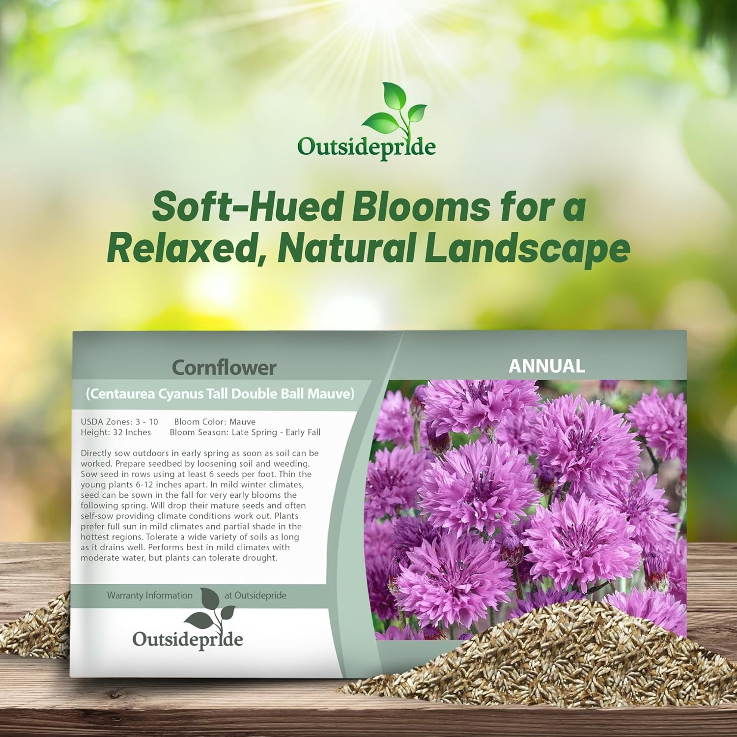 Cornflower Mauve Seed Packet