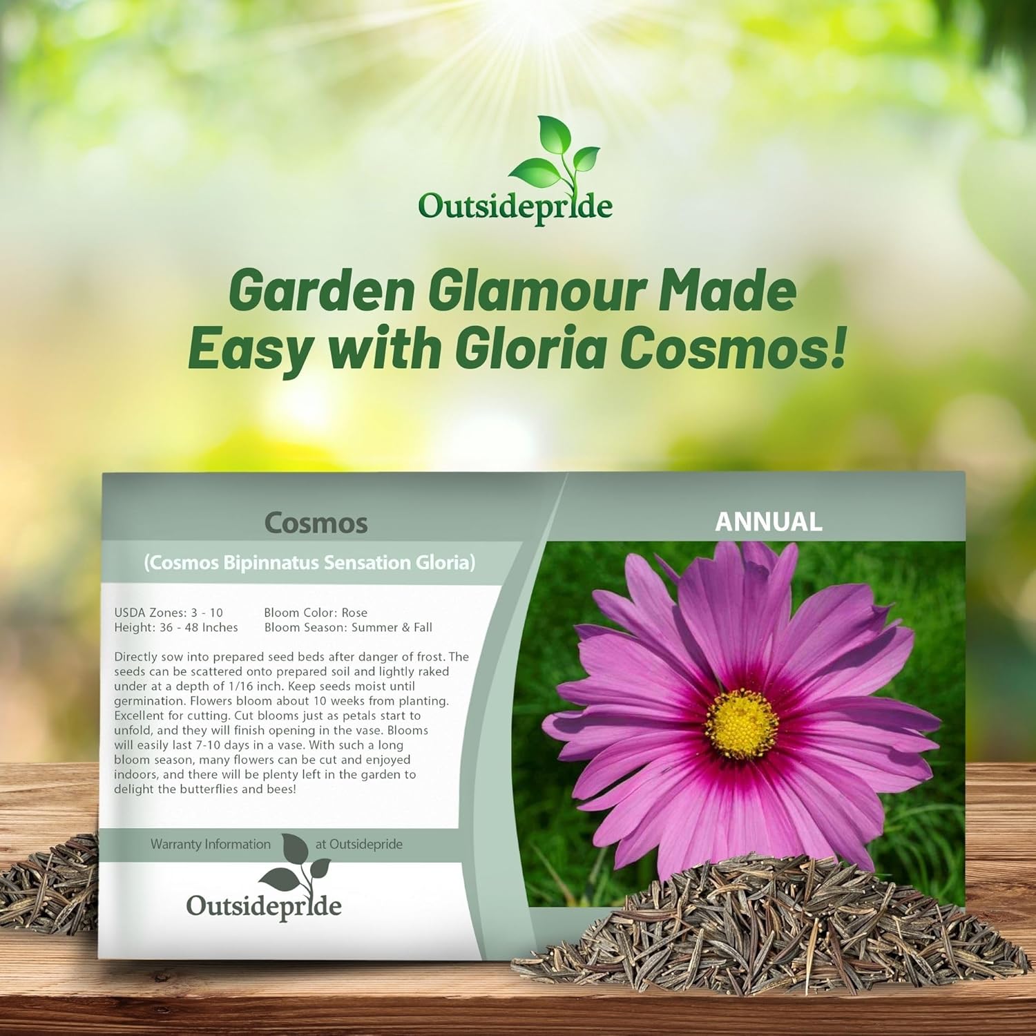 Cosmos Gloria Seed Packet