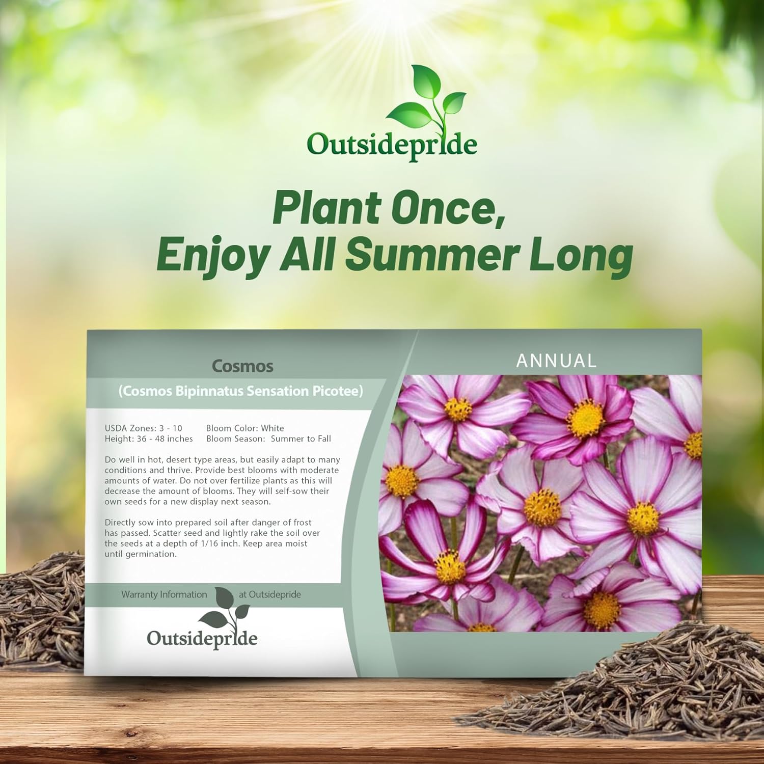Cosmos Bipinnatus Picotee Seed Packet