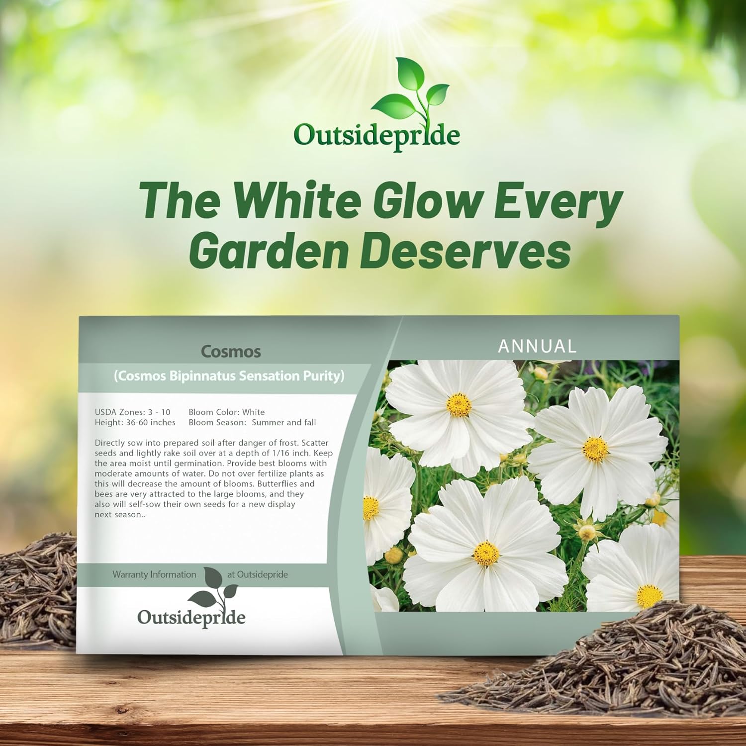Cosmos Bipinnatus Purity Seed Packet