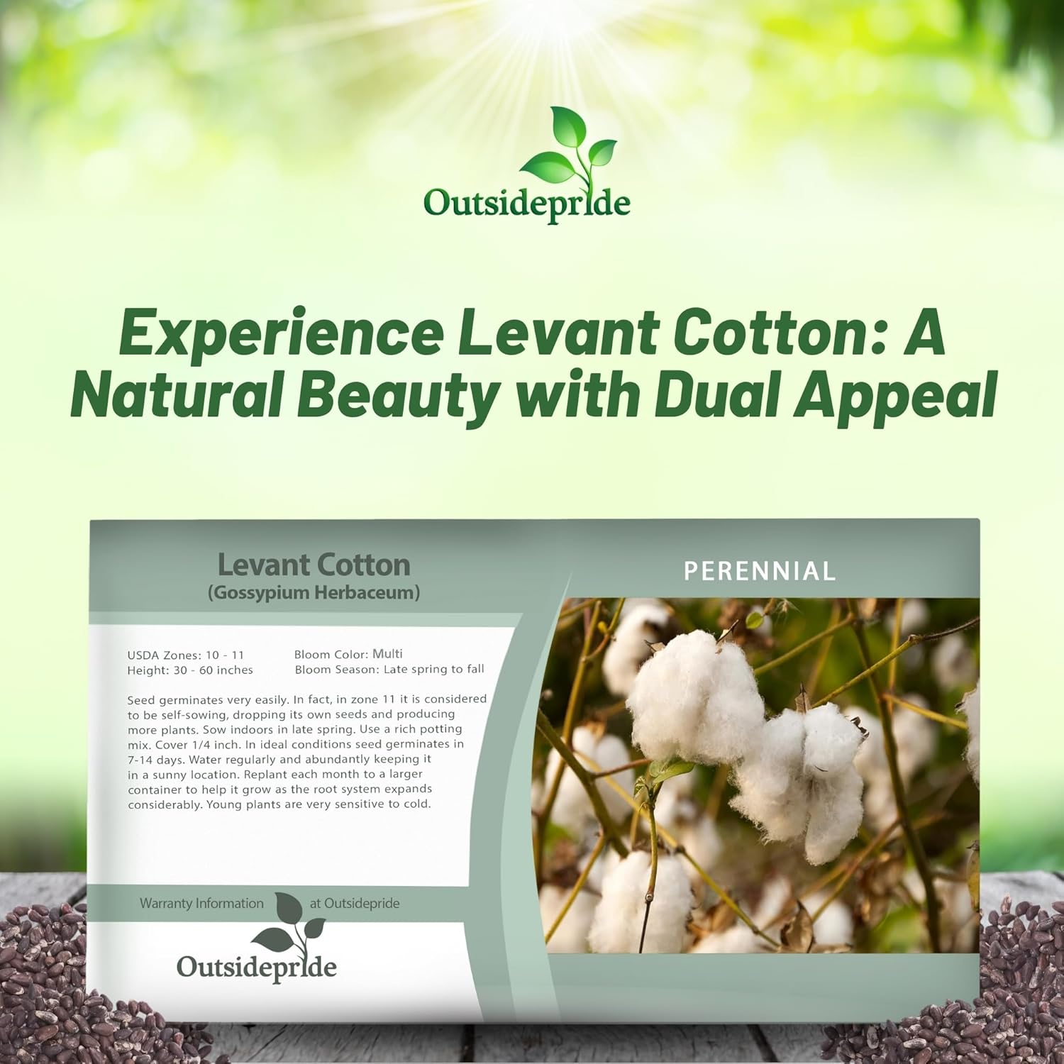 Cotton Flowers Seed Packet