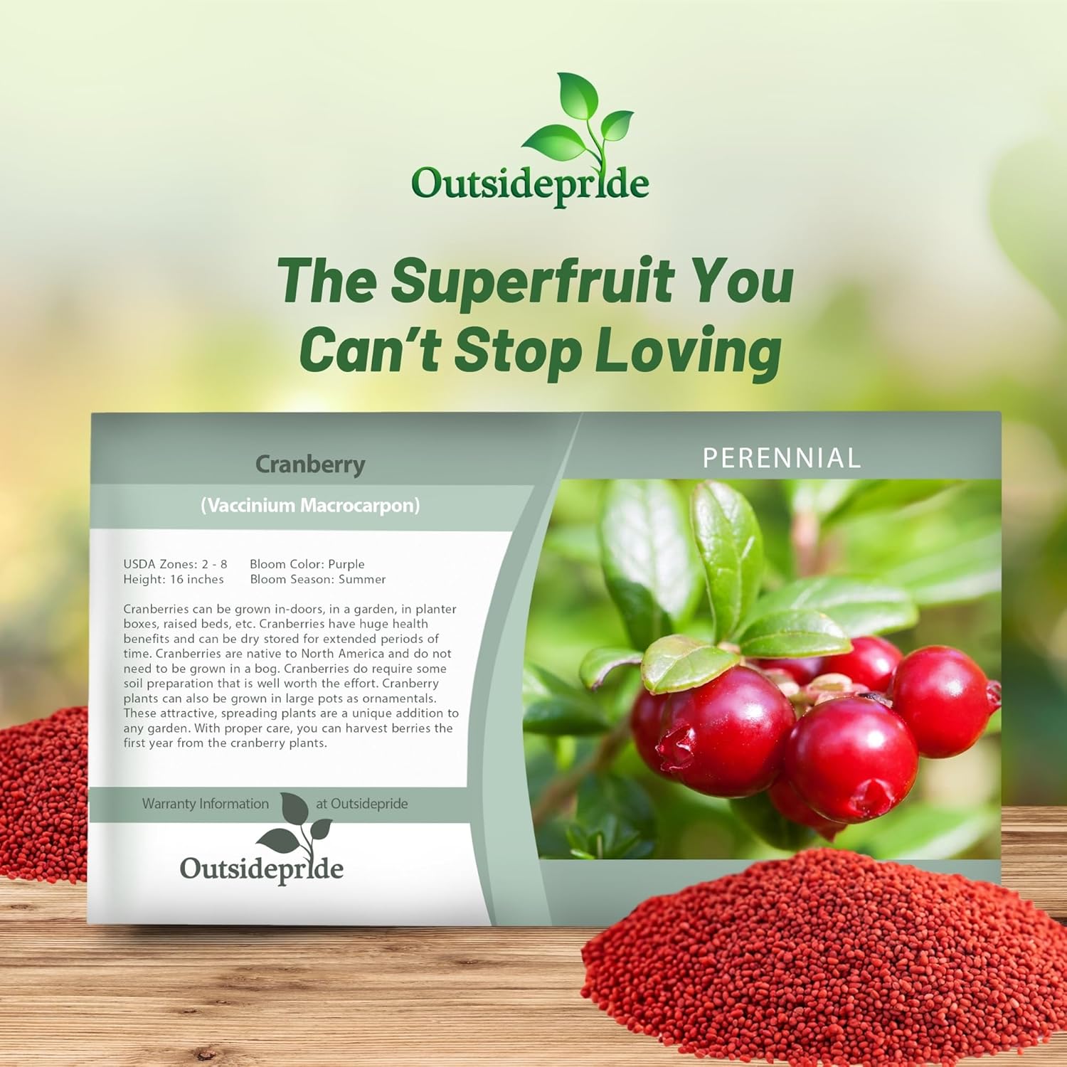 Cranberry Fruit Seed Packet