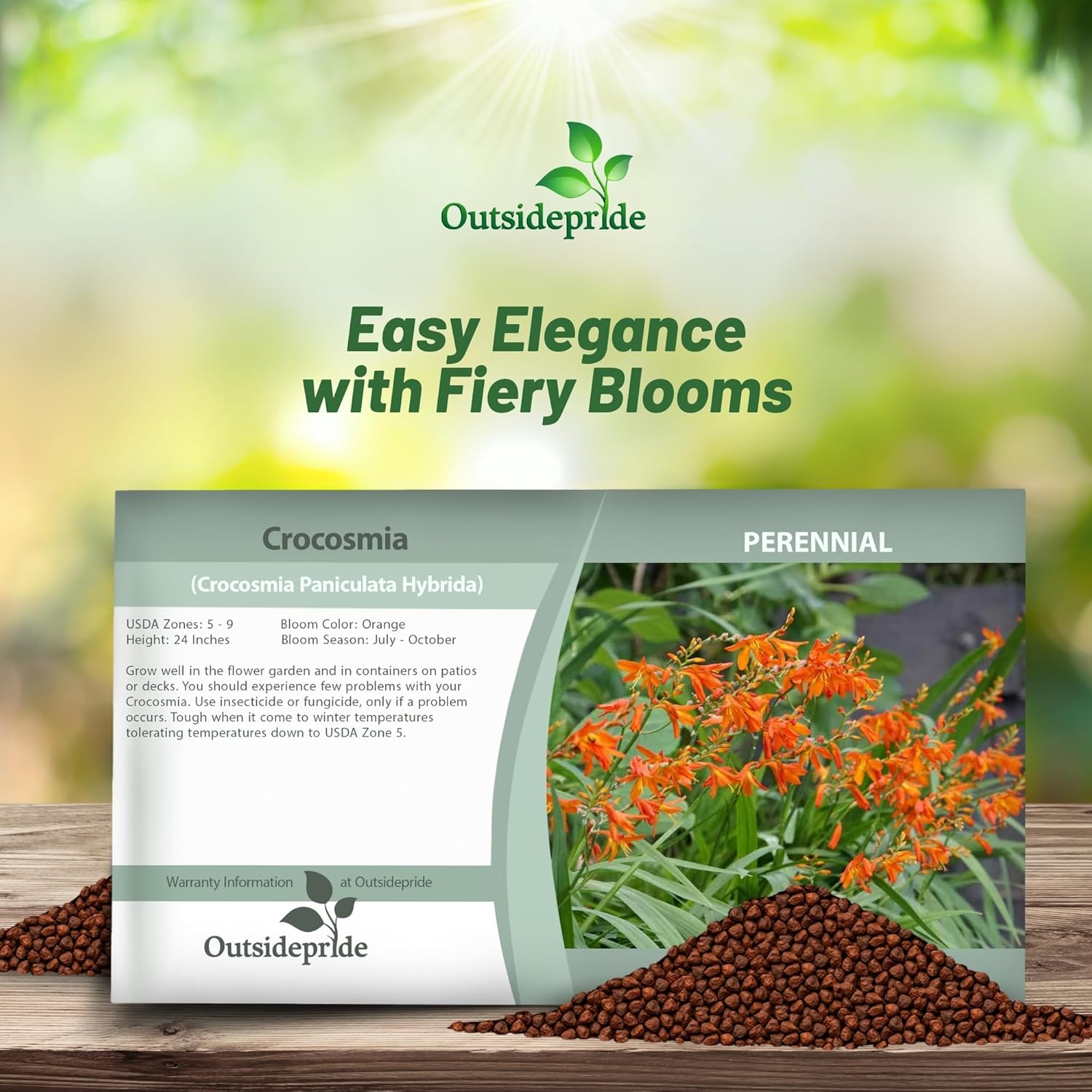 Crocosmia Flower Seed Packet