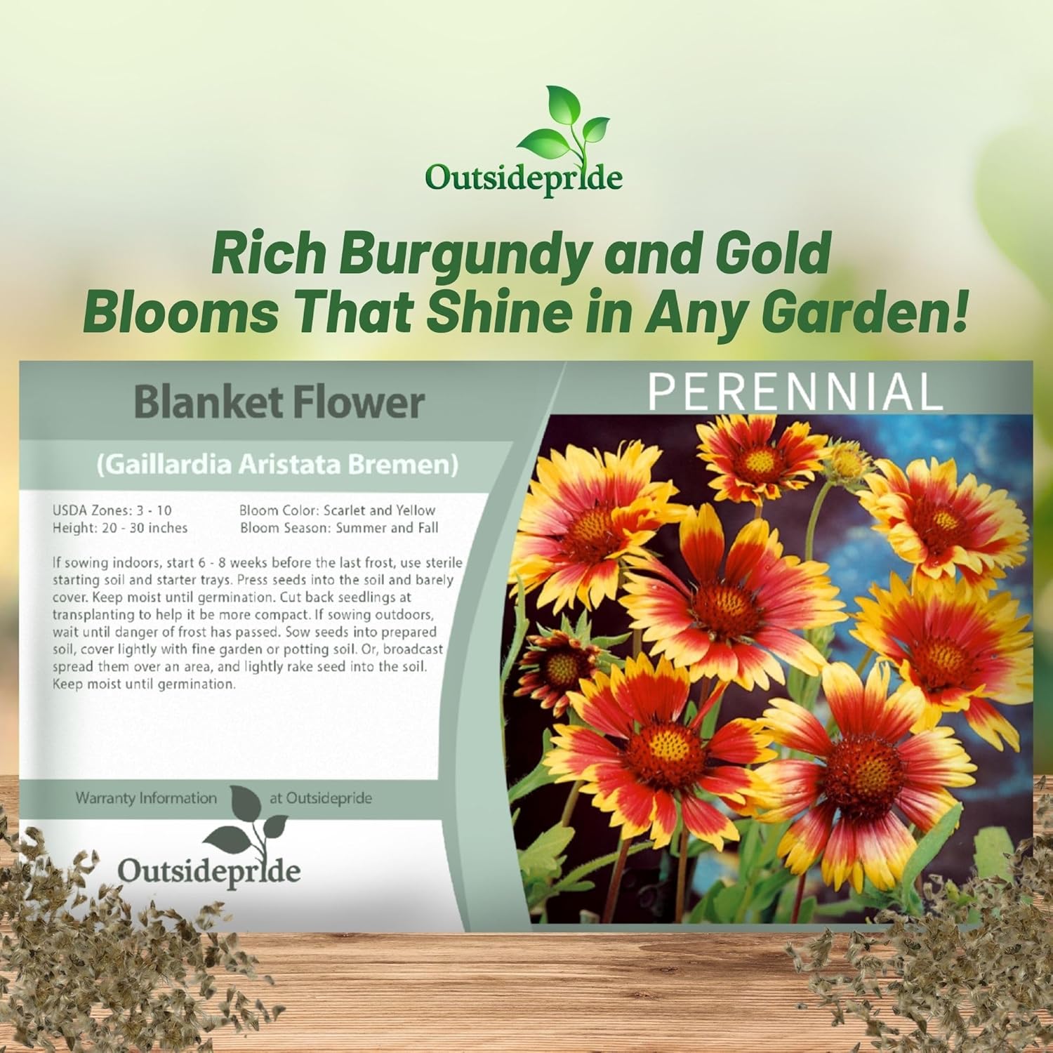 Gaillardia Bremen Garden Seed Packet
