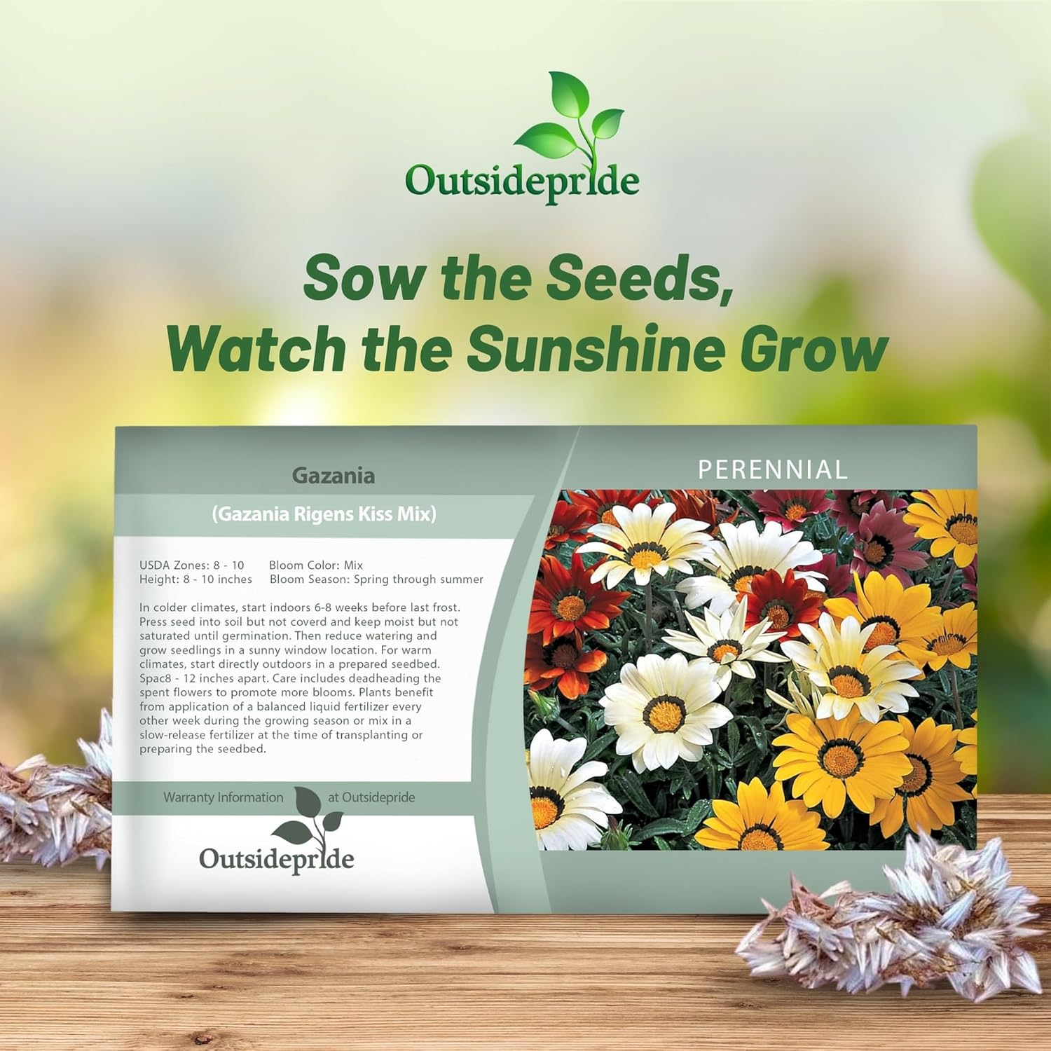 Gazania Kiss Seed Packet Mix