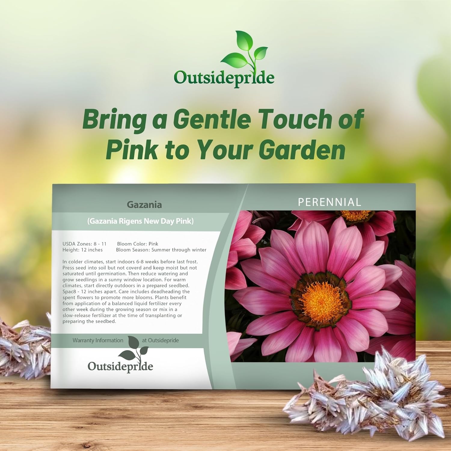 Gazania Pink Seed Packets