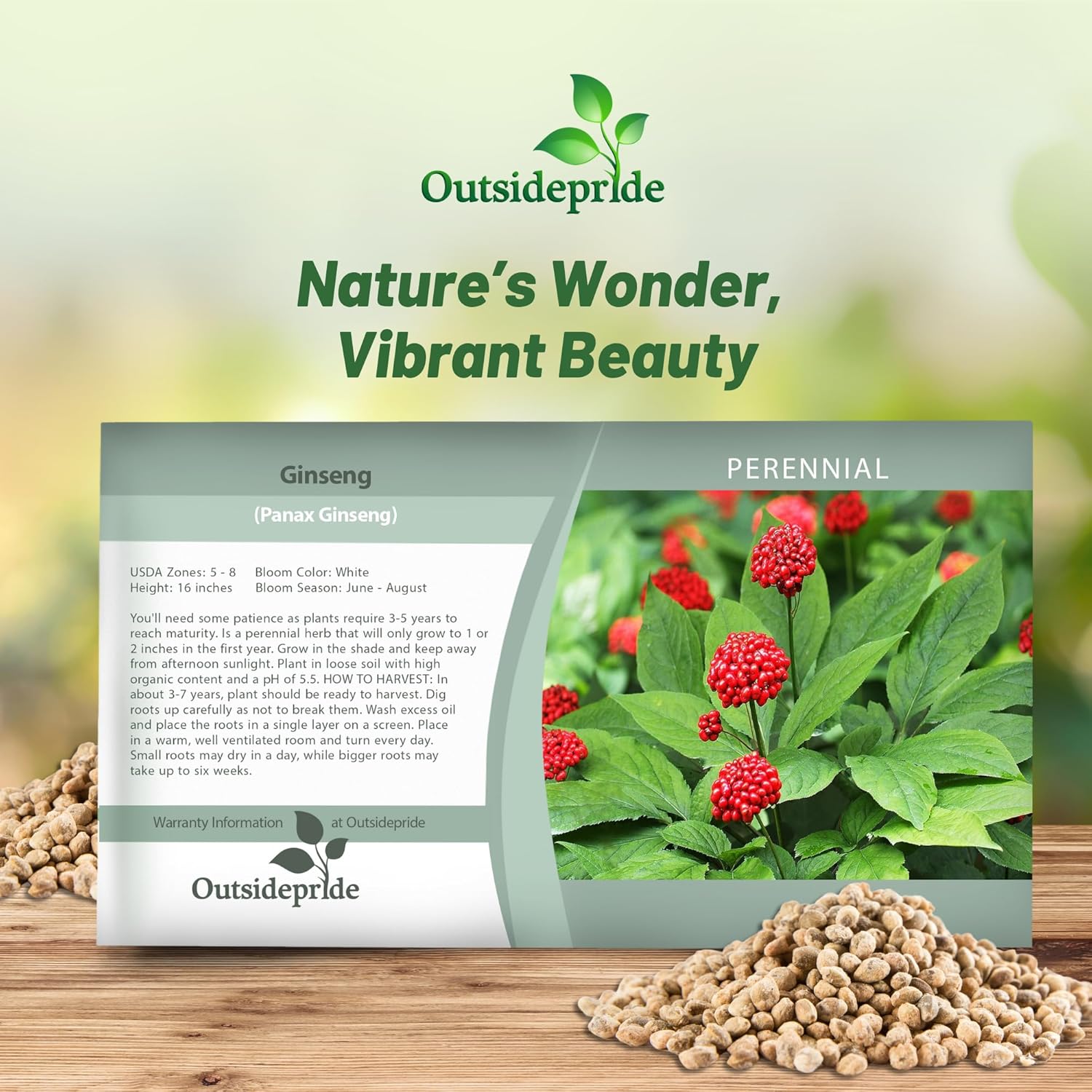 Ginseng Herb Seed Packet