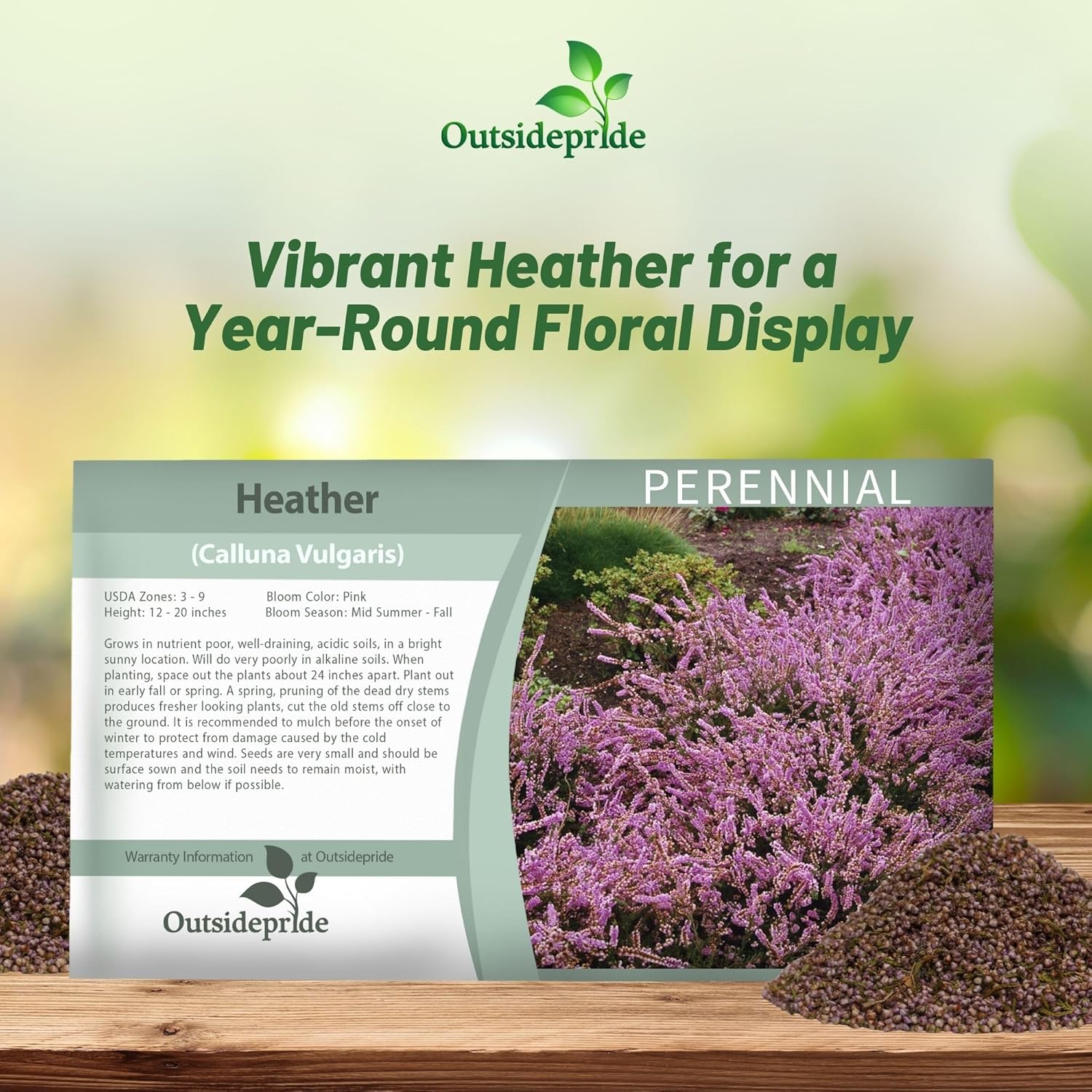 Heather Flower Seed Packet