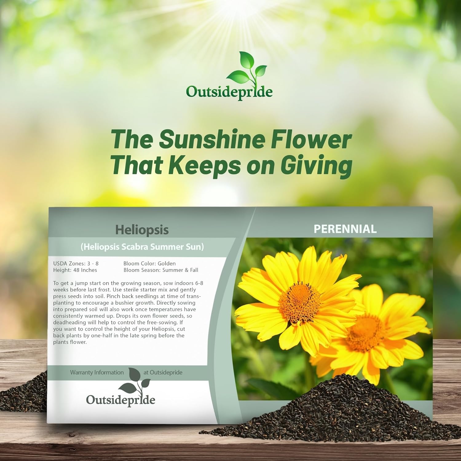 Heliopsis Flower Seed Packet