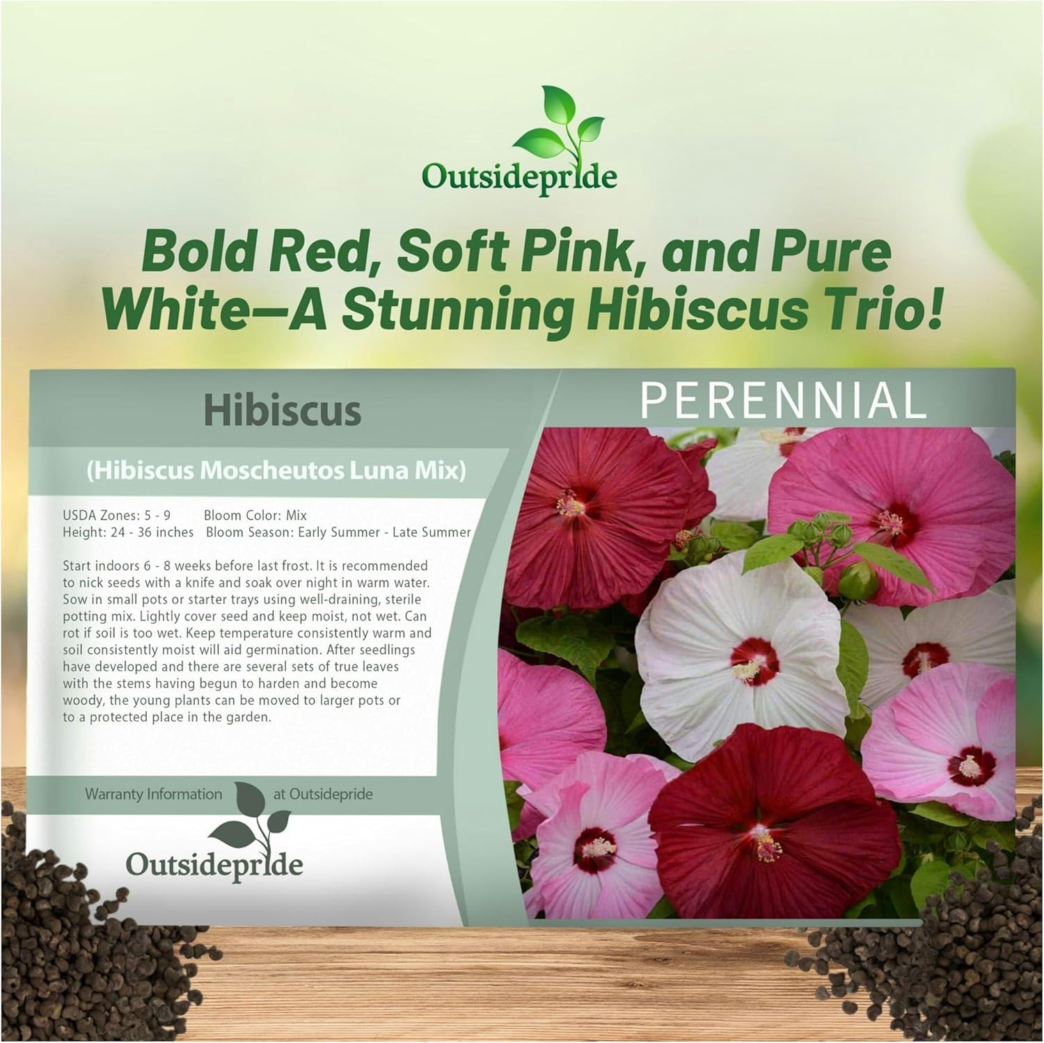 Hibiscus Luna Flower Seed Packet