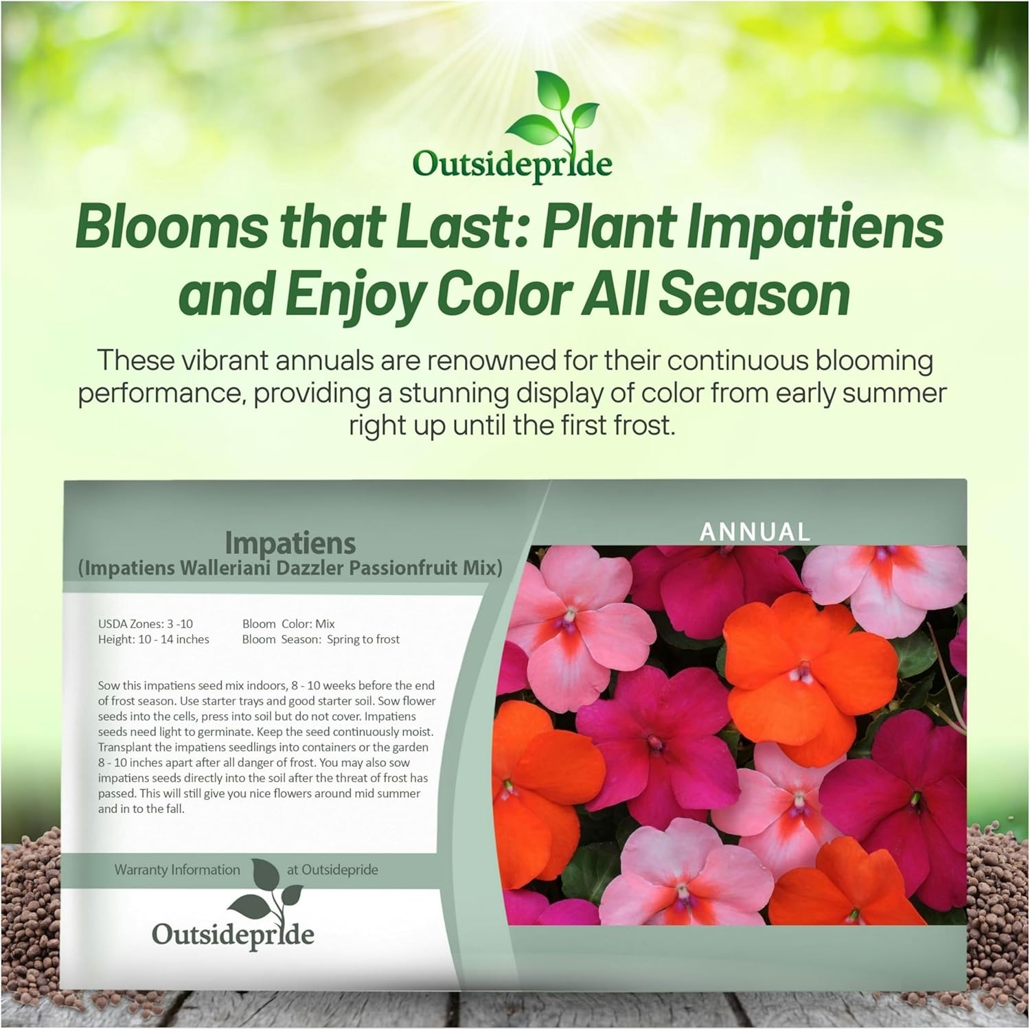 Impatiens Passionfruit Seed Packet