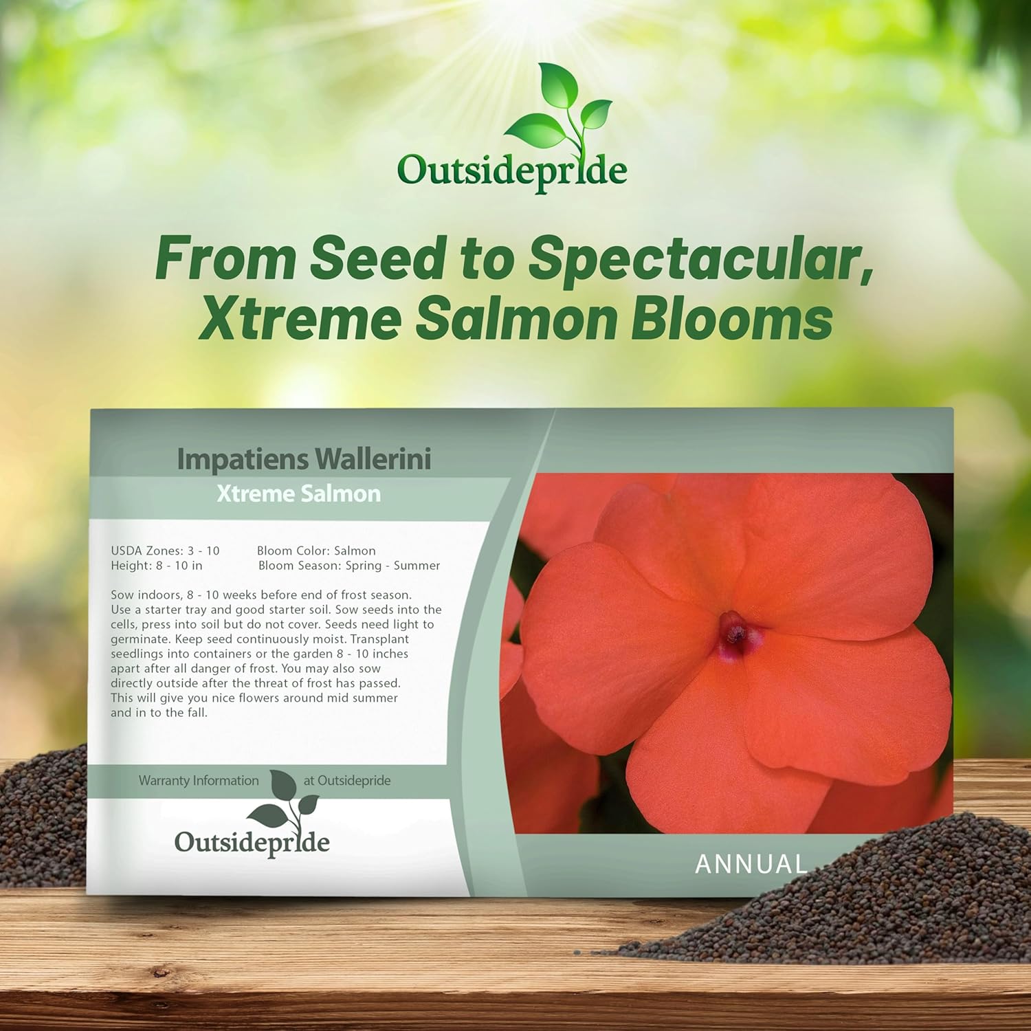 Impatiens Xtreme Salmon Seed Packet