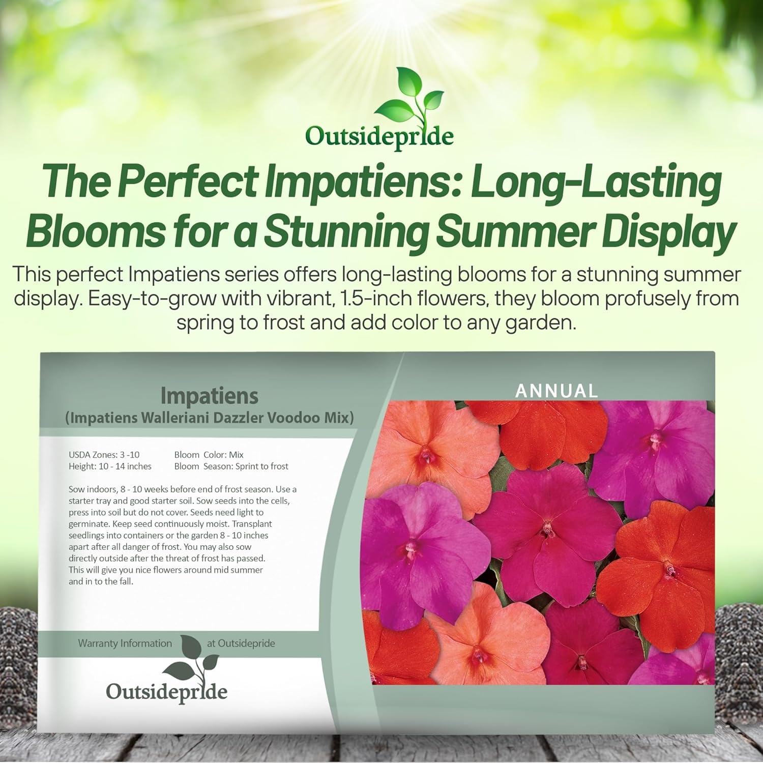 Impatiens Voodoo Flower Seed Packet