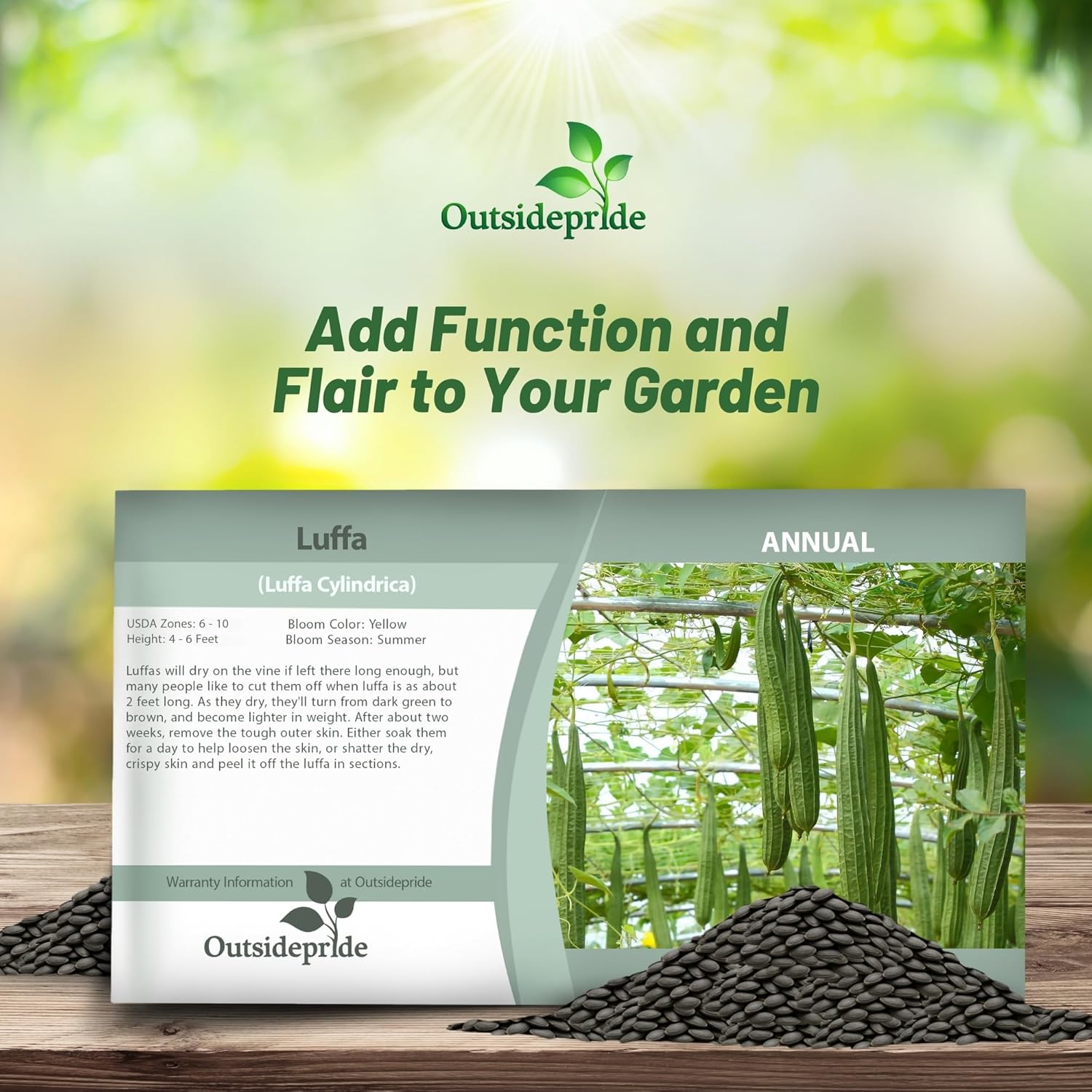 Luffa Vegetable Seed Packet