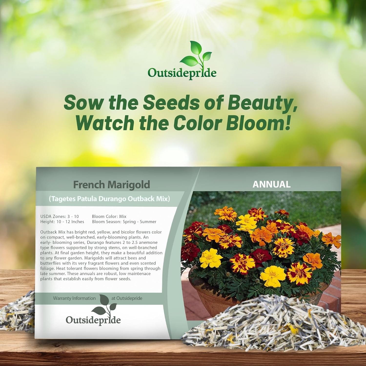 French Marigold Durango Outback Seed Packet