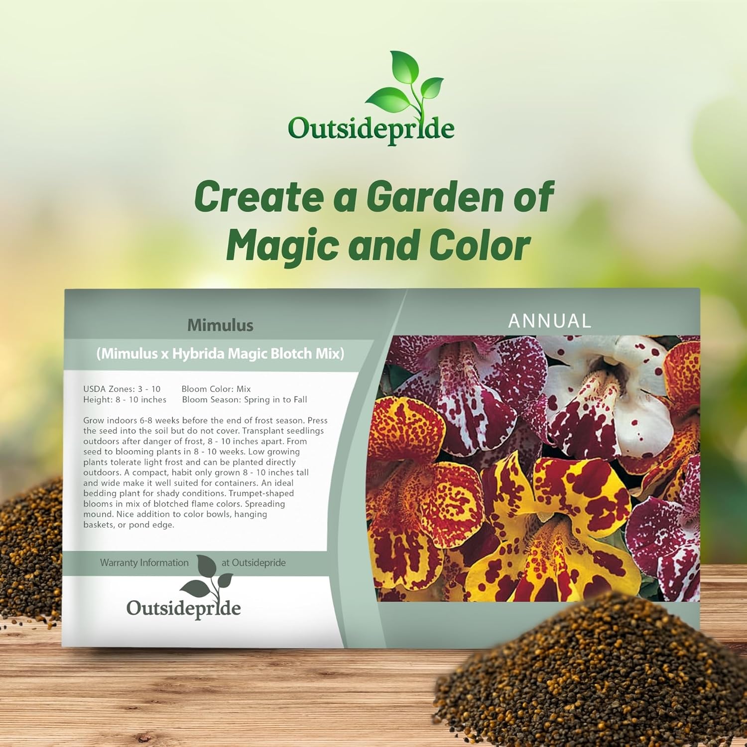 Mimulus Blotch Mix Seed Packet