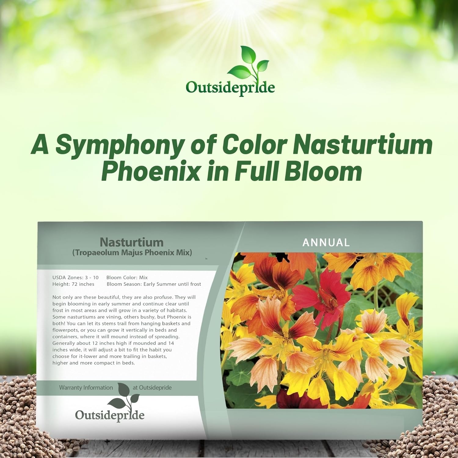 Nasturtium Phoenix Seed Packet