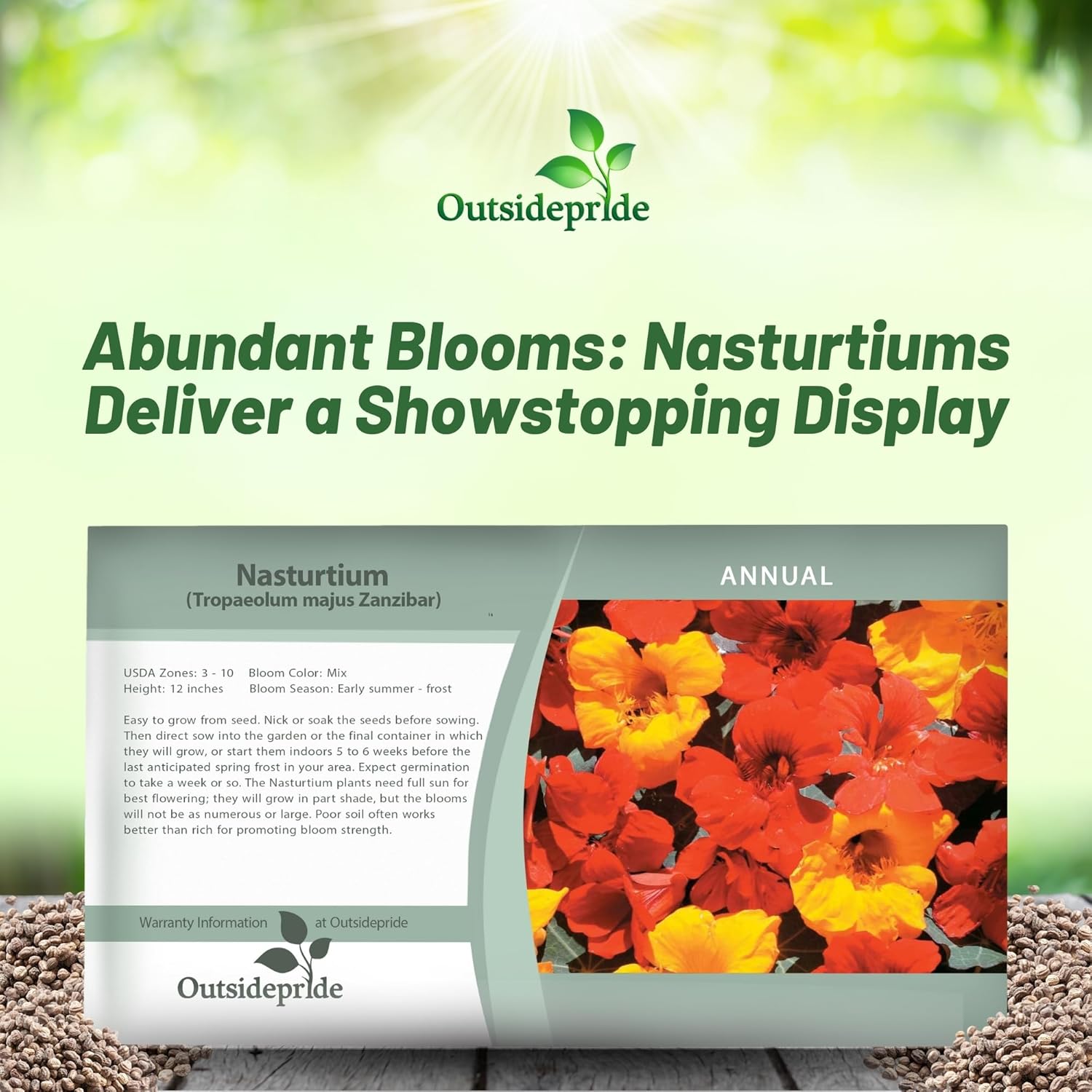 Nasturtium Zanzibar Seed Packet