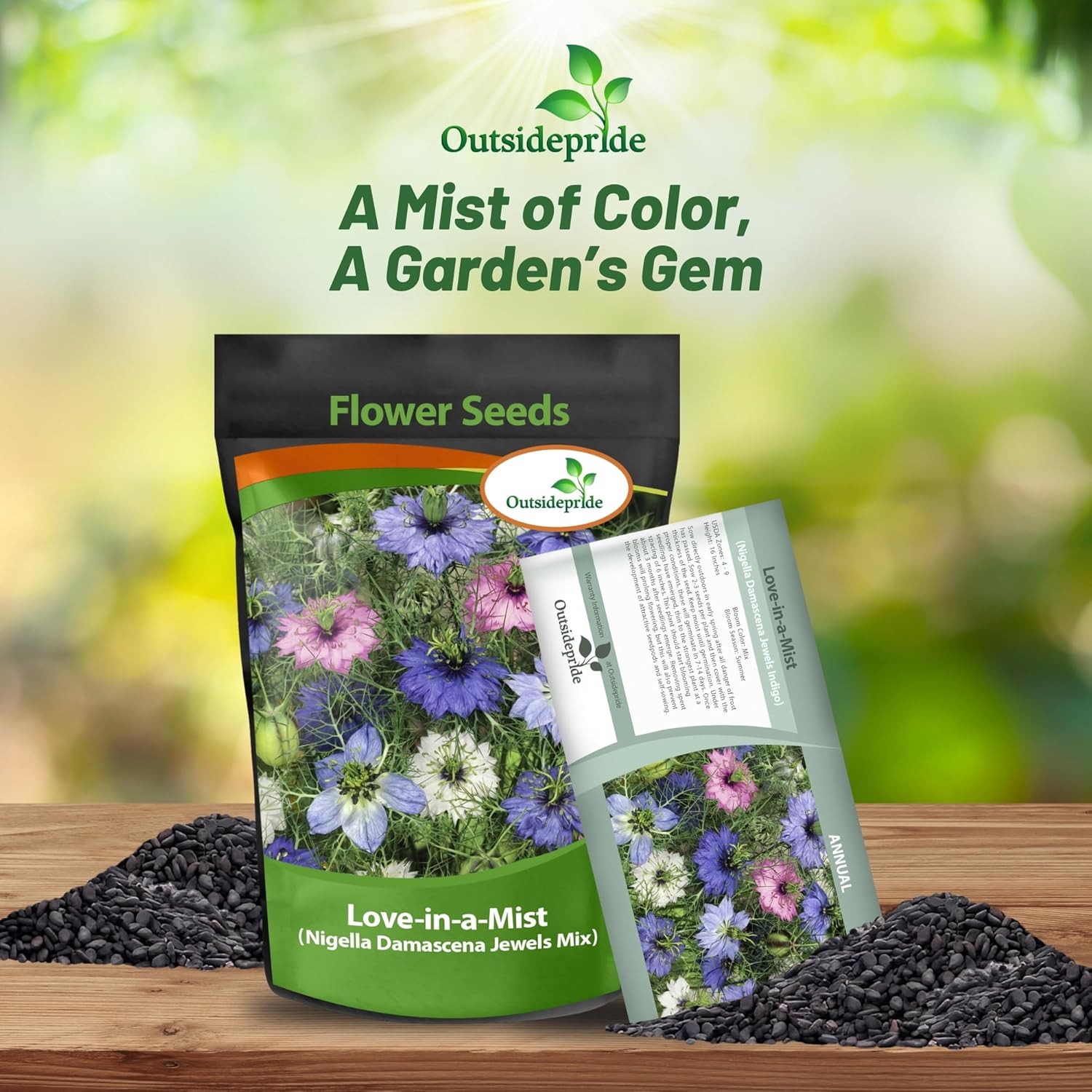 Love-In-A-Mist Flower Seed Packet