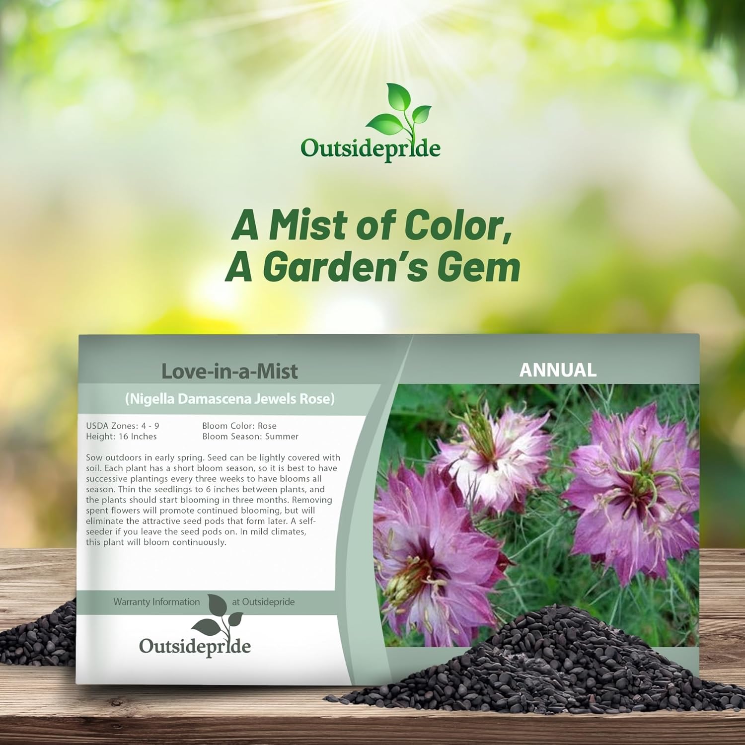 Nigella Rose Seed Packet
