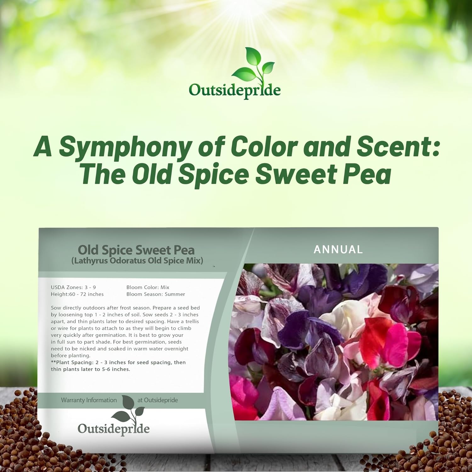 Sweet Pea Old Spice Mix Seed Packet