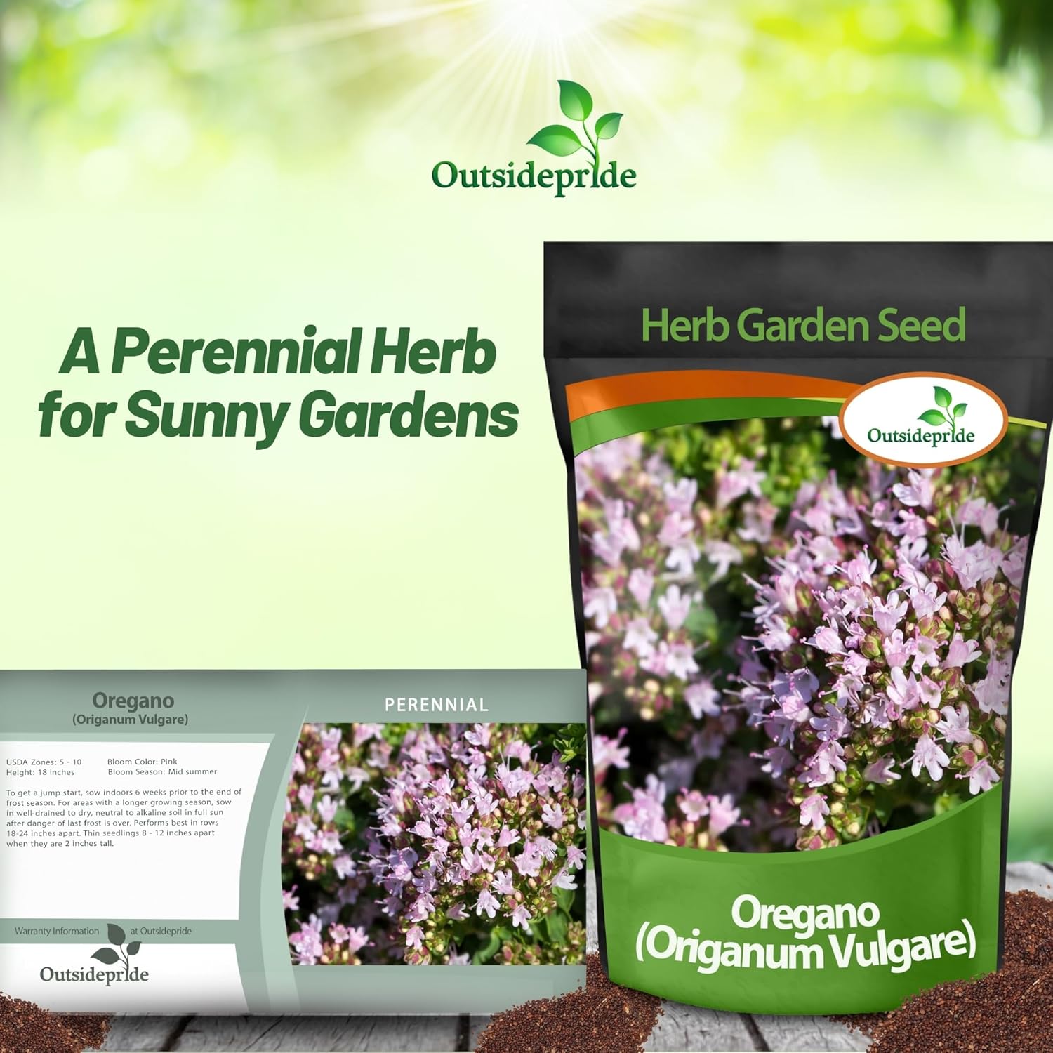 Oregano Herb Seed Packet