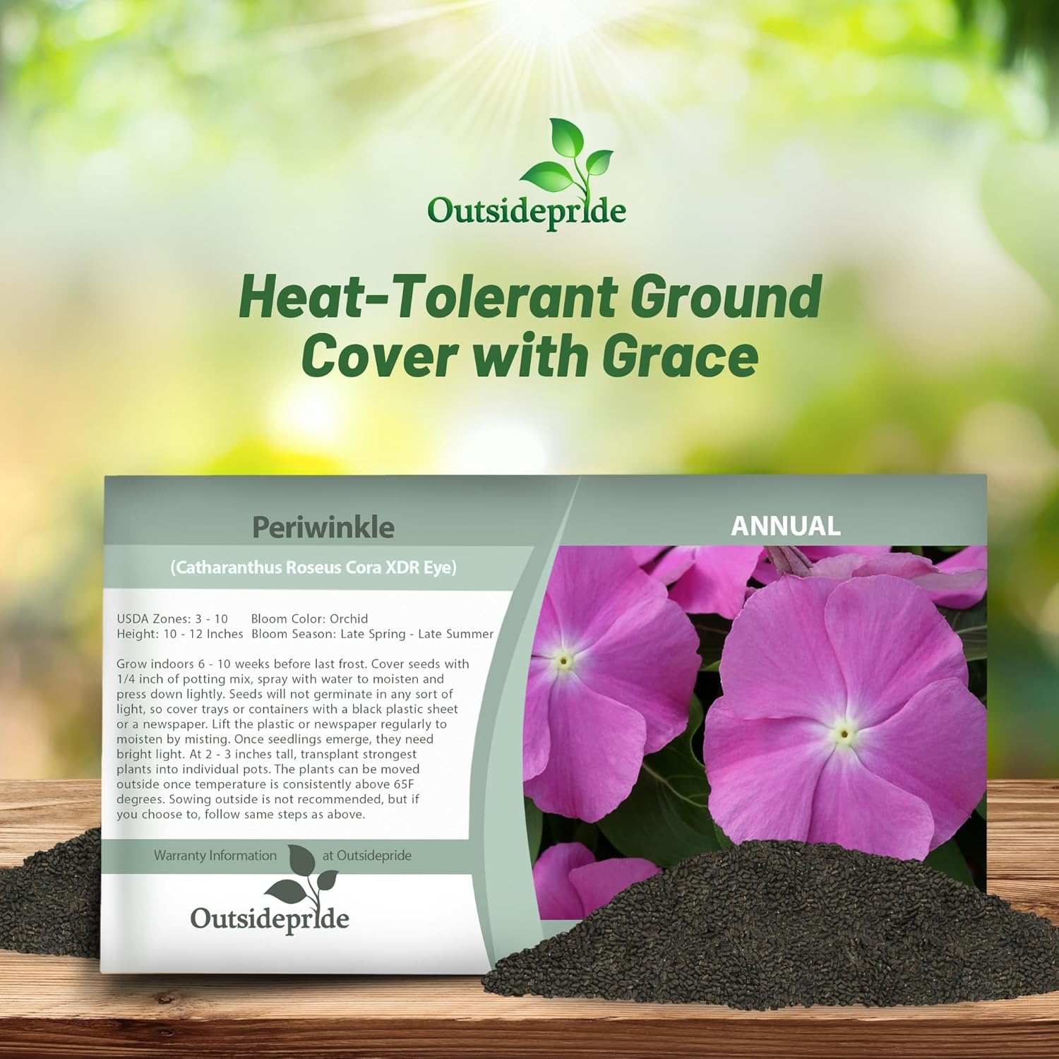 Vinca Orchid Eye Seed Packet