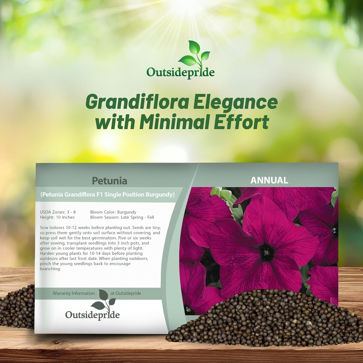 Petunia Burgundy Seed Packet