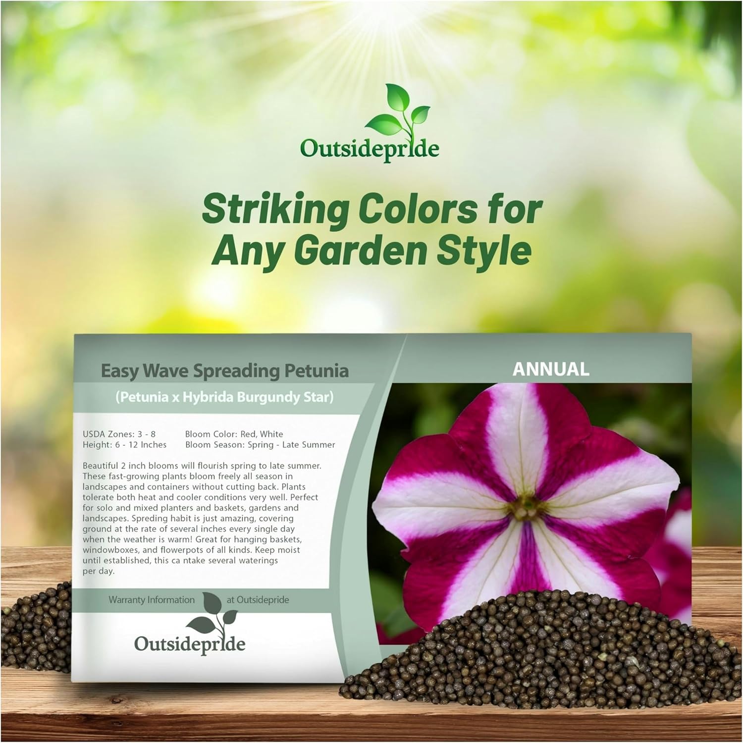 Easy Wave Burgundy Star Petunia Seed Packet