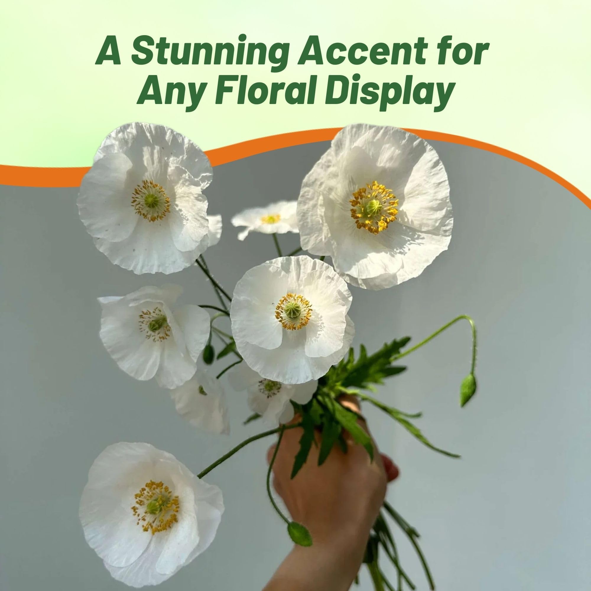 Poppy Bridal Silk Cut Flowers