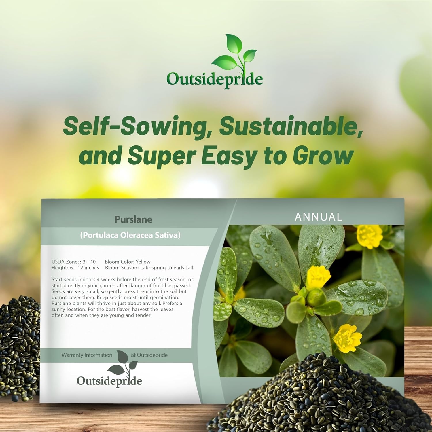 Purslane Herb Seed Packets
