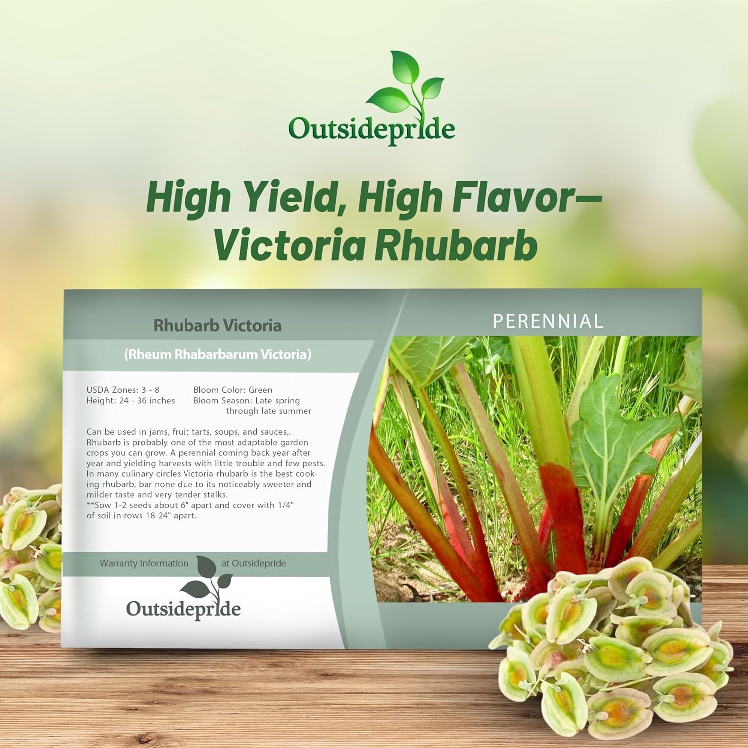Rhubarb Victoria Vegetable Seed Packet
