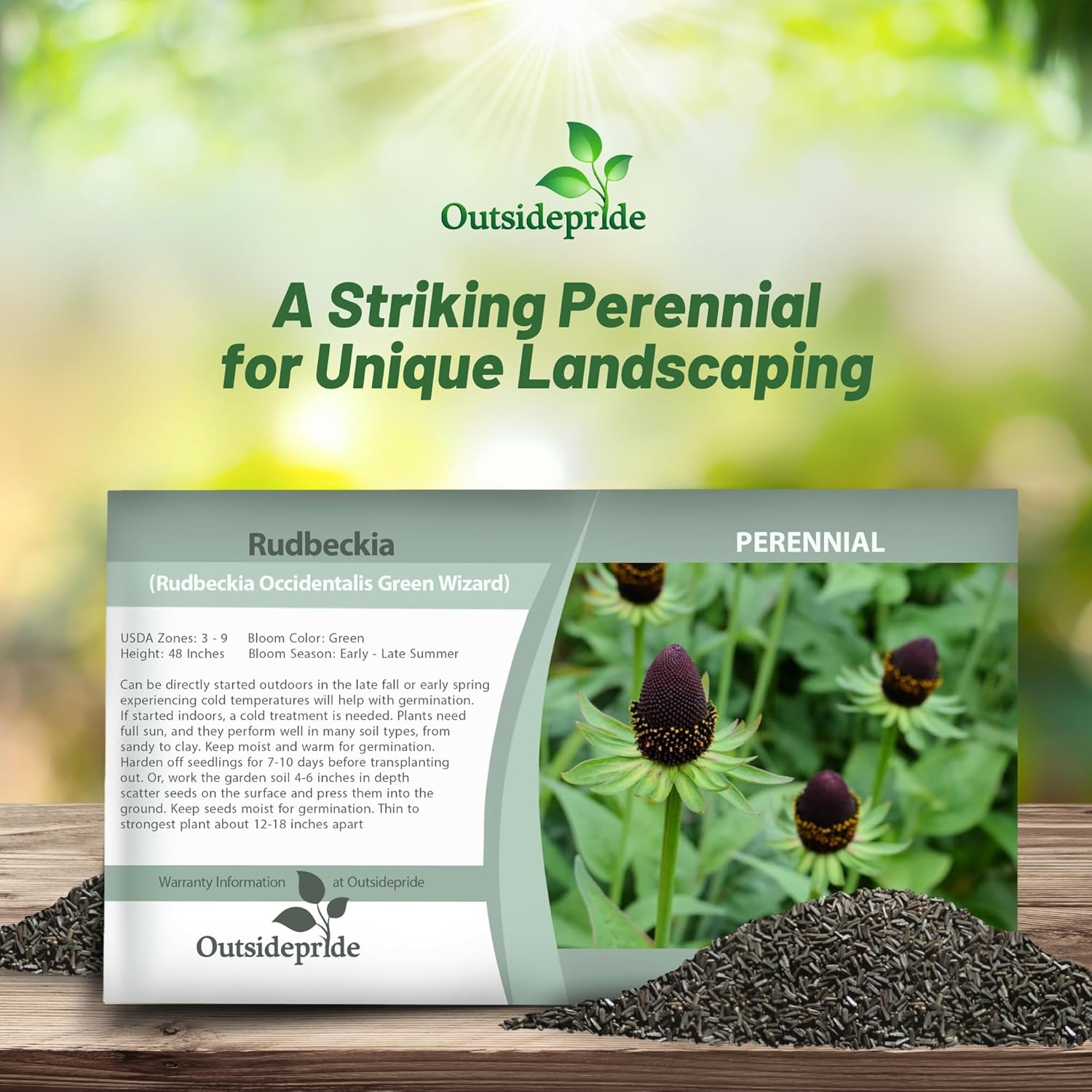 Rudbeckia Green Wizard Seed Packet