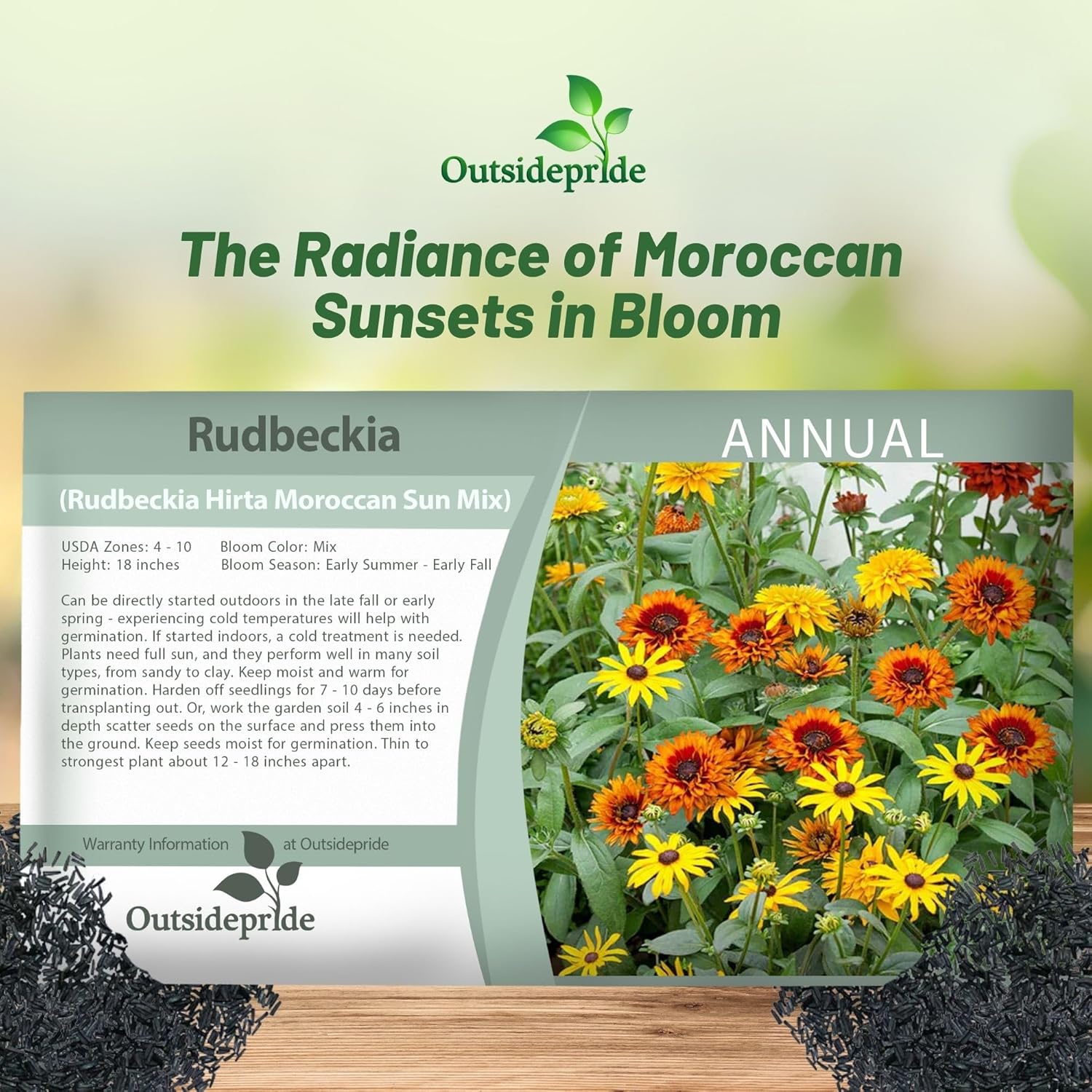 Rudbeckia Moroccan Sun Seed Packet