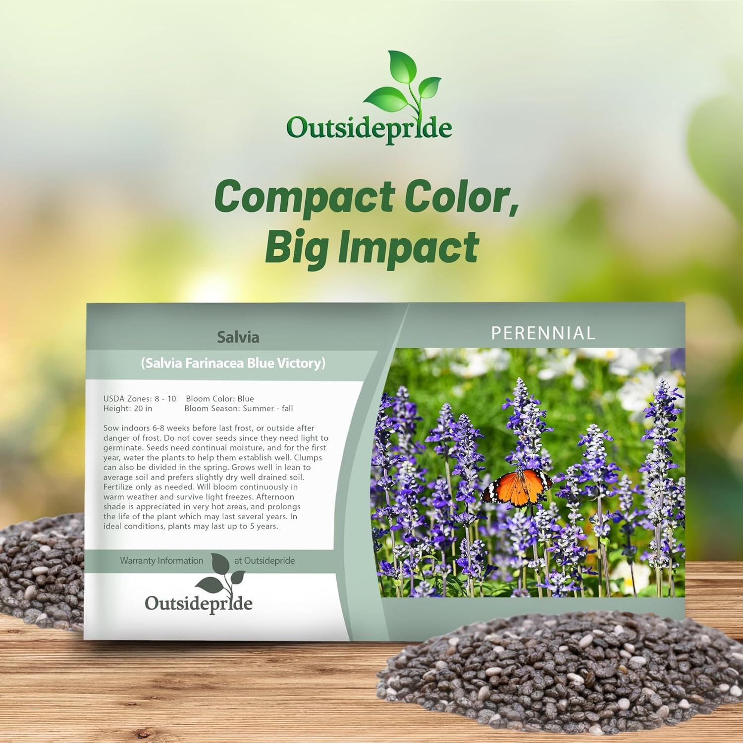 Salvia Blue Seed Packet