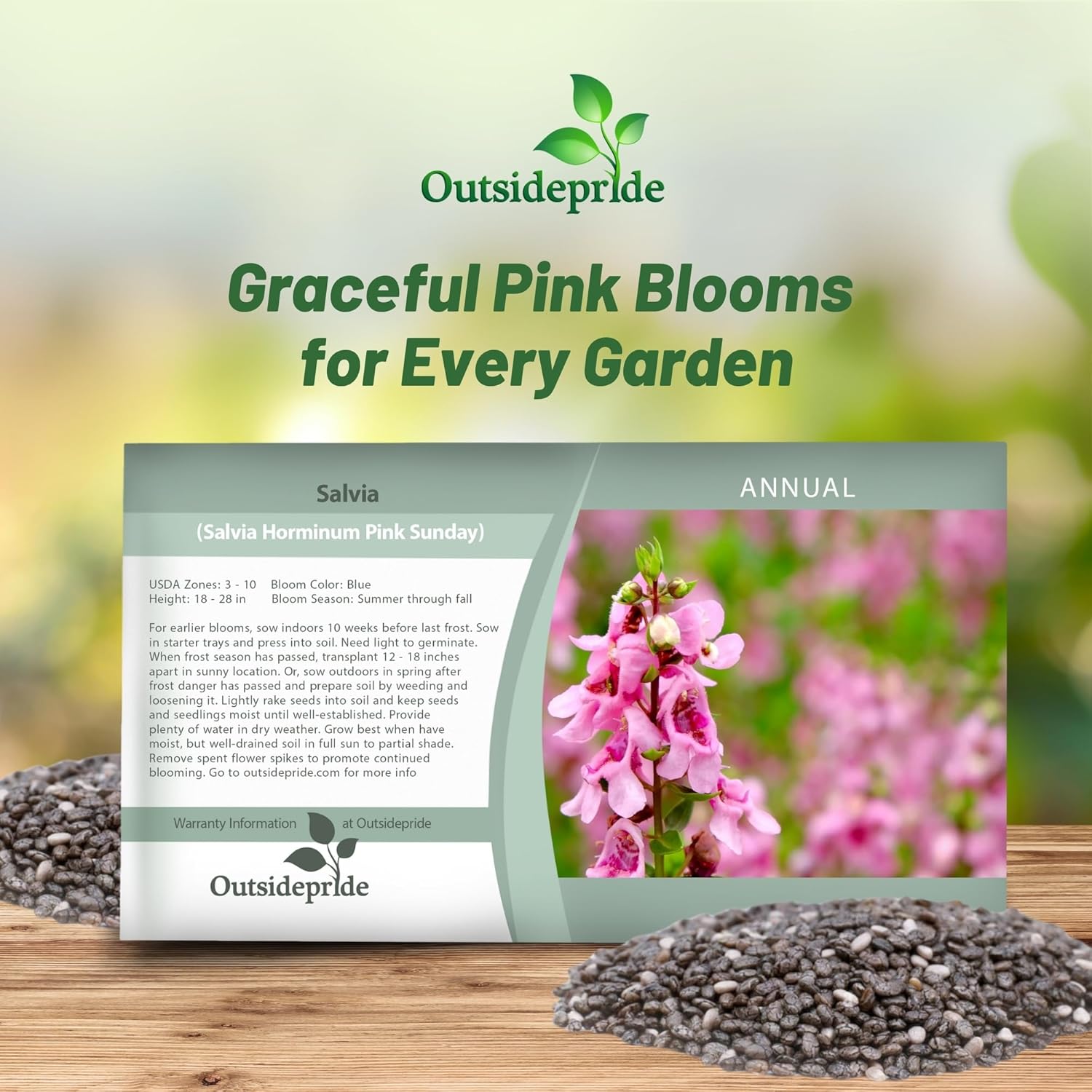 Salvia Pink Sunday Seed Packets