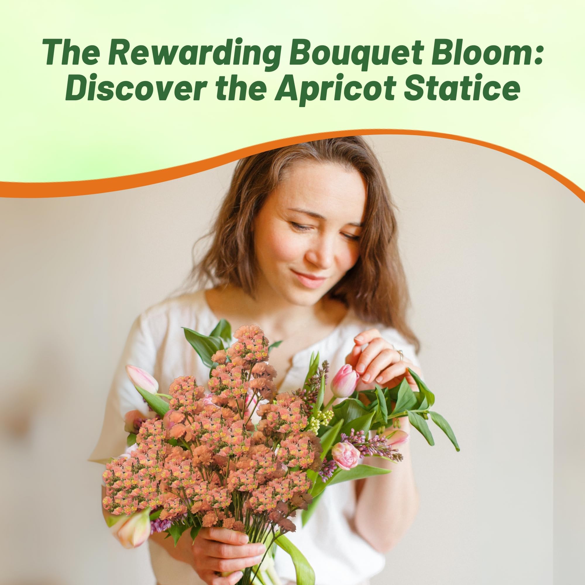 Statice Apricot Pollinating Flowers