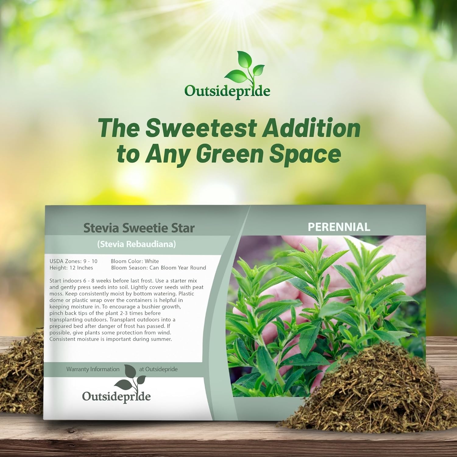 Stevia Sweetie Sugar Seed Packet