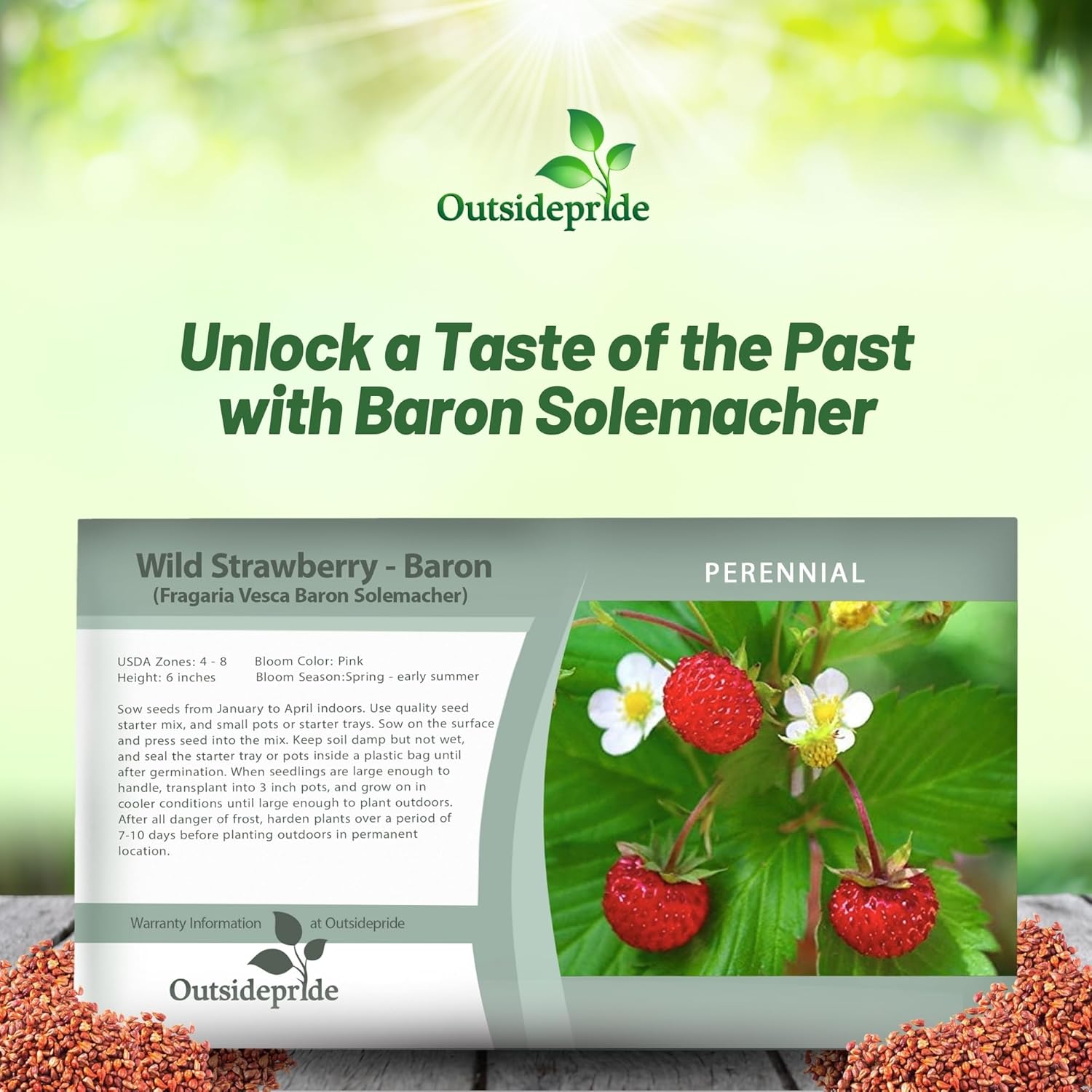 Strawberry Baron Fruit Seed Packet