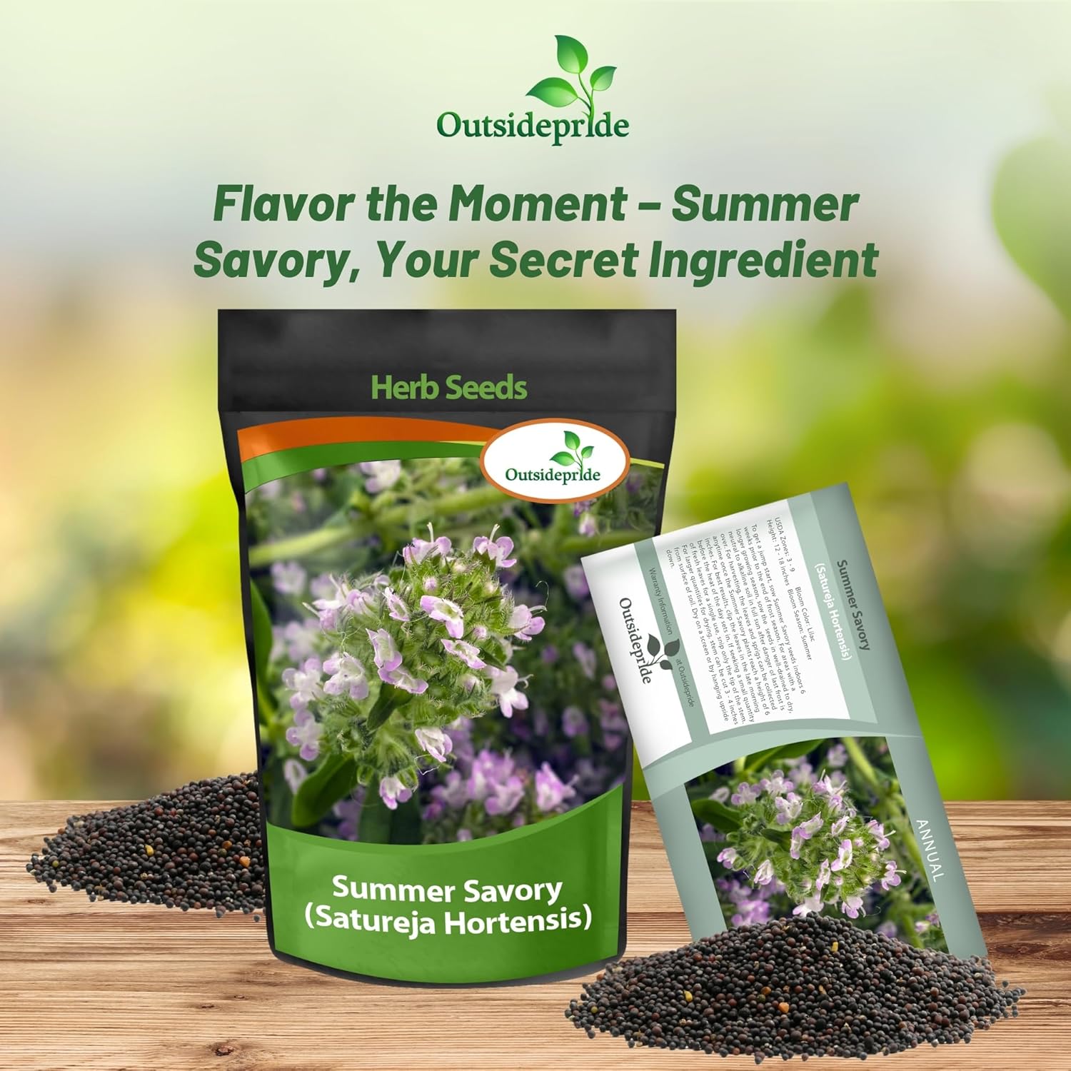 Summer Savory Herb Seed Packet