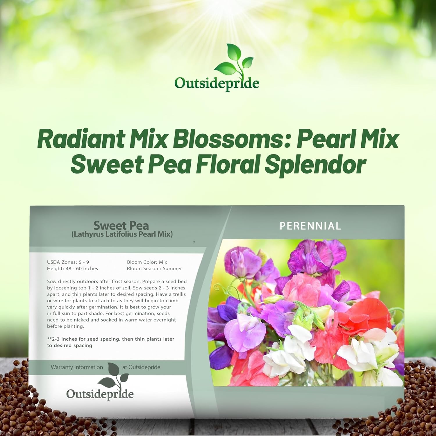Perennial Sweet Pea Seed Packet