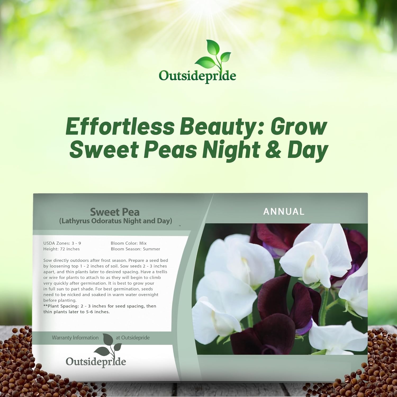 Sweet Pea Night & Day Seed Packet