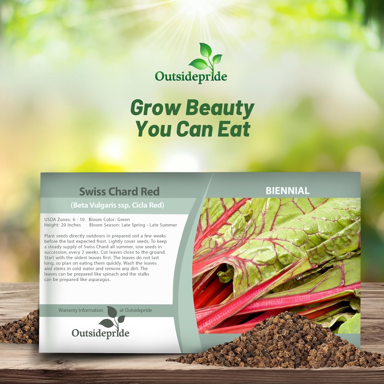 Swiss Chard Red Seed Packet