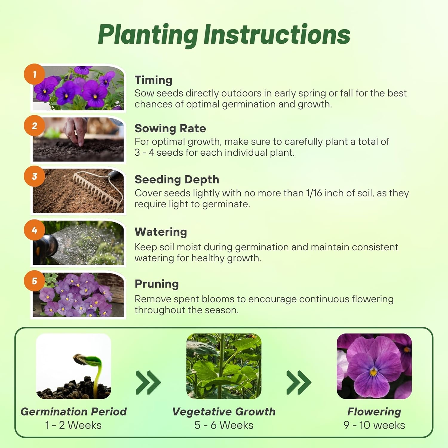 Viola Admiration Planting Directions