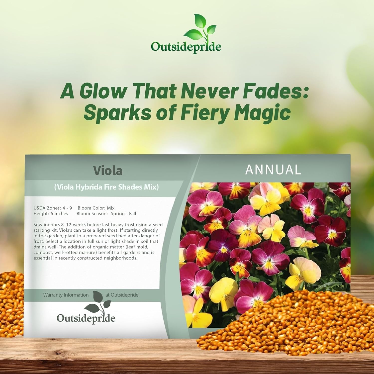 Viola Fire Shades Seed Packet