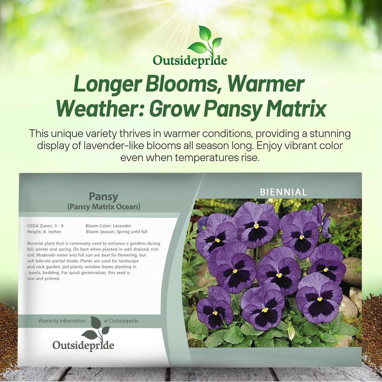 Pansy Matrix Ocean Seed Packets