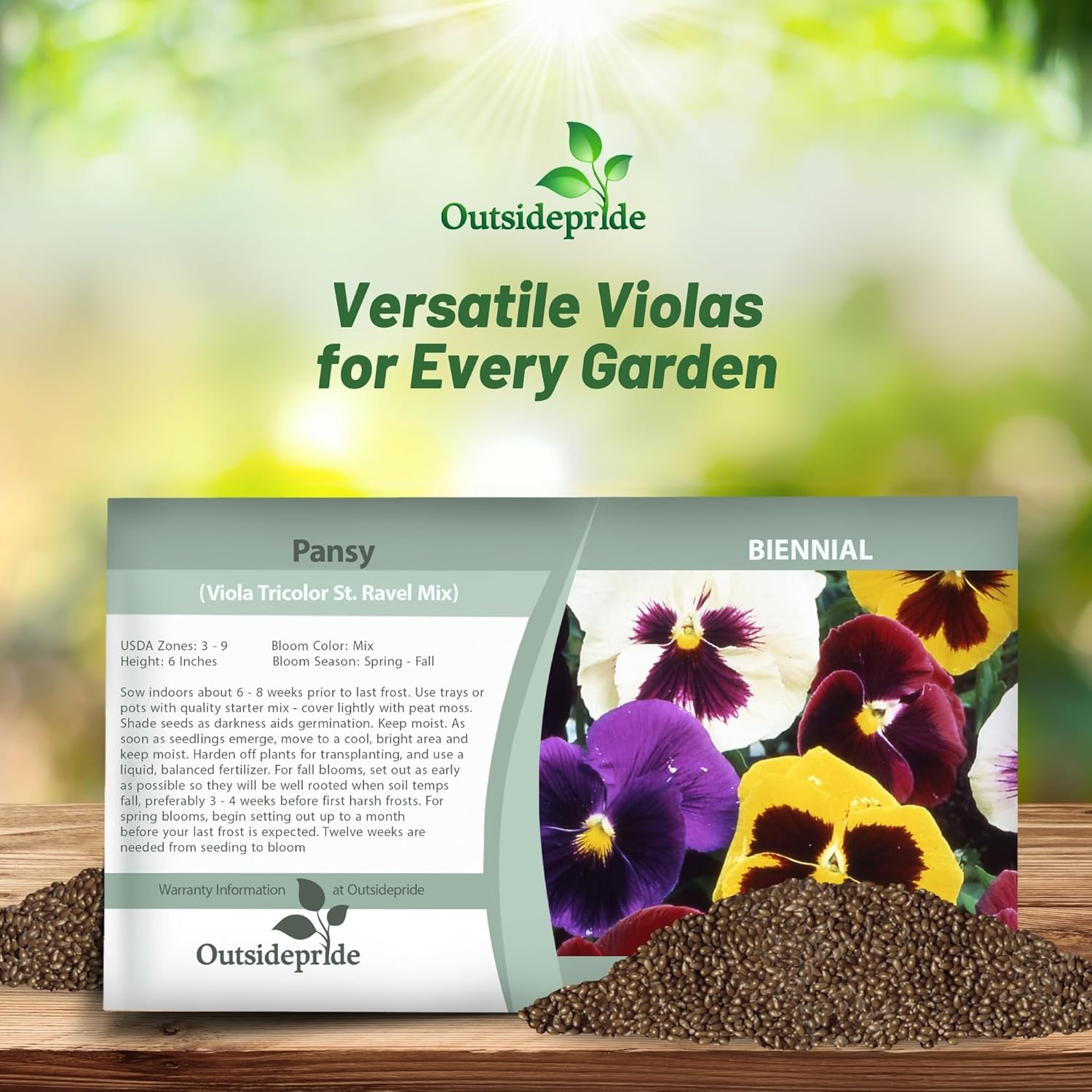 Viola Tricolor St. Ravel Seed Packet