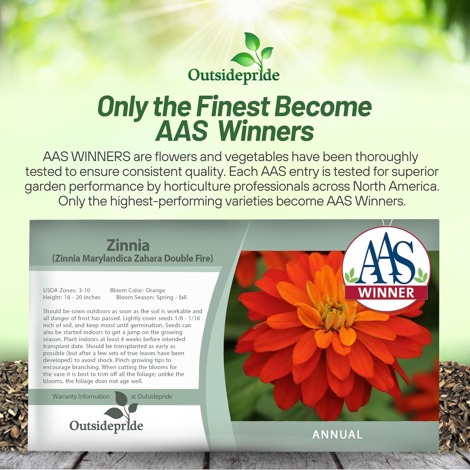 Zinnia Zahara Fire Seed Packets